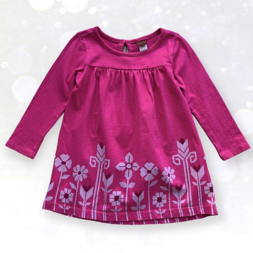 Tea Collection Printed Floral Ruffle Dress